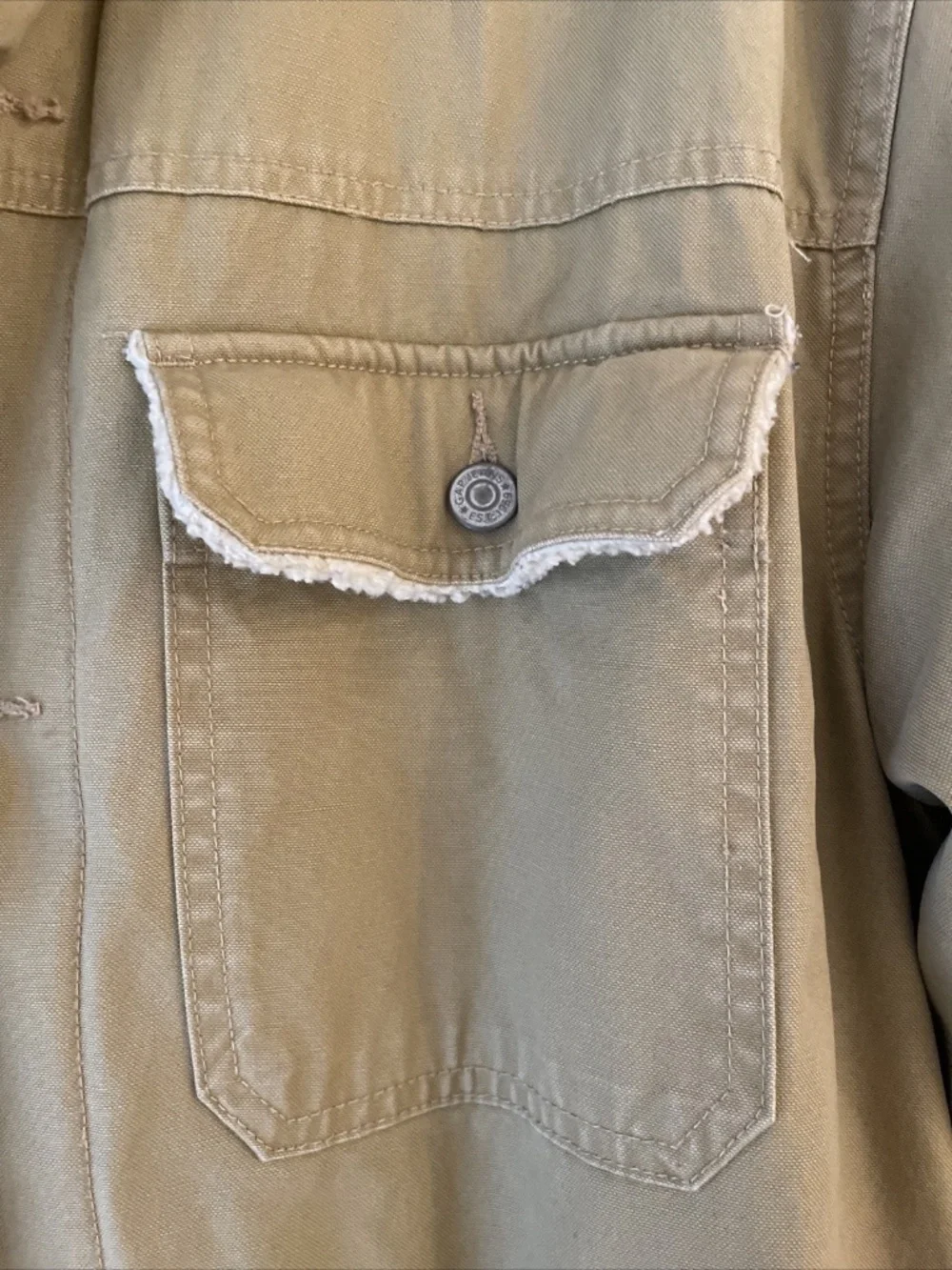 Vintage 2000s Gap Men’s Large Bomber Jacket Full Zip Khaki Tan